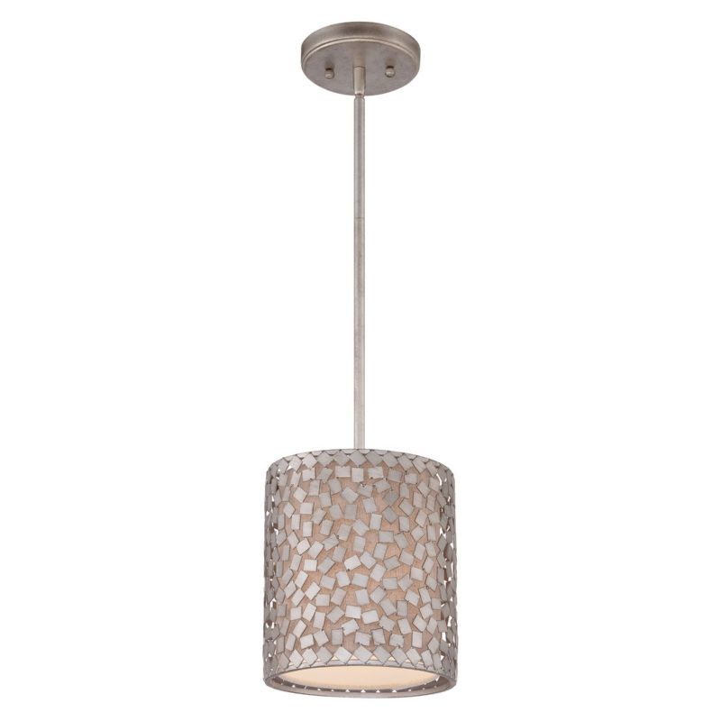 Lampa wisząca Quoizel Confetti stare srebro wym: 121,9 x 20,3 x 20,3 cm 1xE27 x 1 szt.