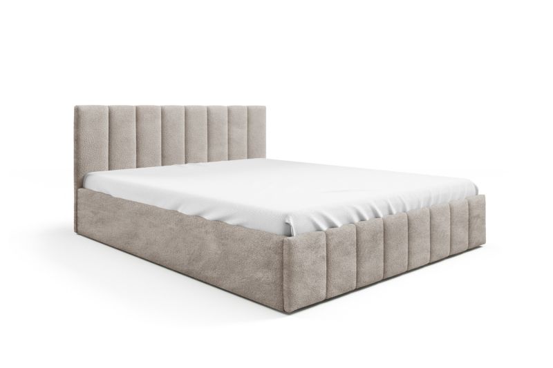 Łóżko SOFELLO LEYLA 140X200 stelaż metalowy boucle , bukla quelle05 1szt.