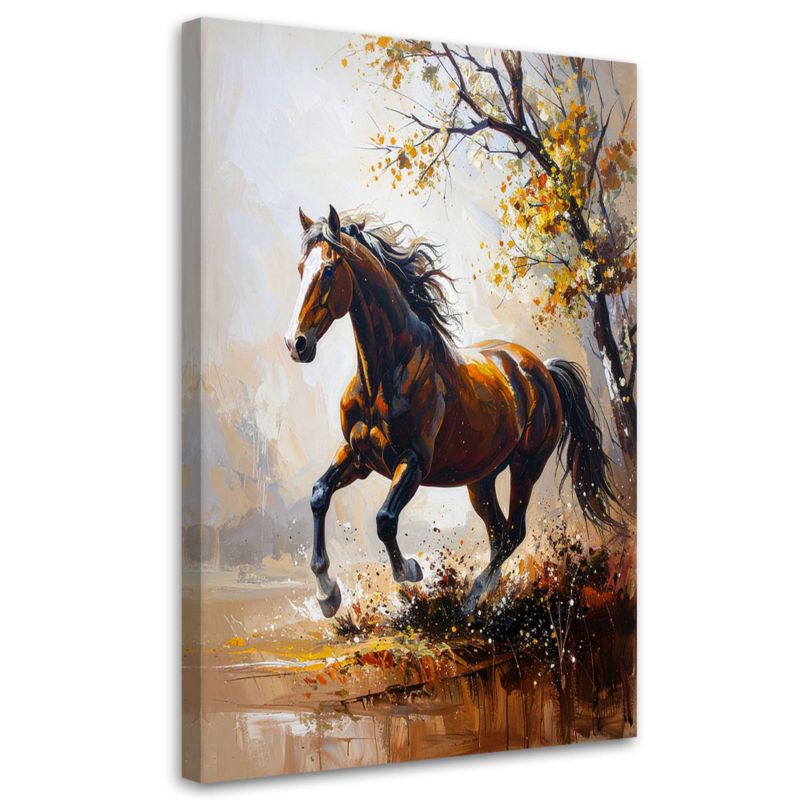 Obraz do salonu sypialni kuchni biura Feeby Koń w galopie zwierzeta 80x120cm 1szt