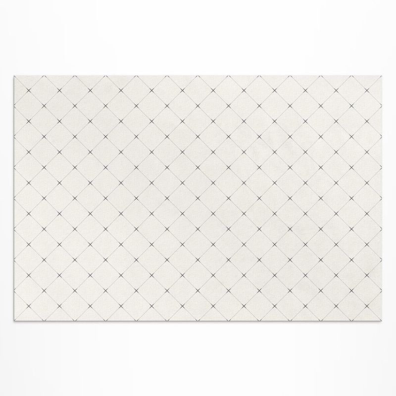 Winylowy Chodnik Zewnętrzny Wallfluent 150x225 cm Subtelne kwadraty jasne kafelki 1 szt.