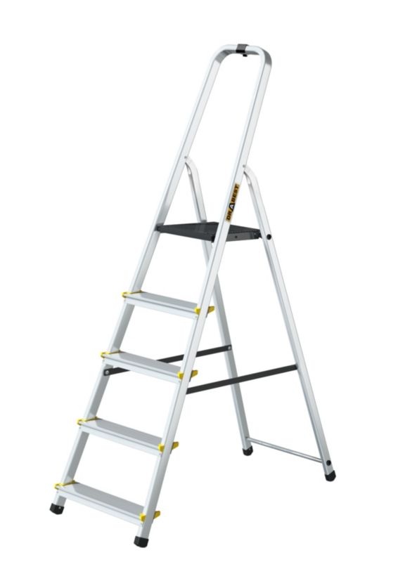 Drabina aluminiowa DRABEST profesjonalna 5 stopniowa Z HACZYKIEM 150 kg 1 szt.