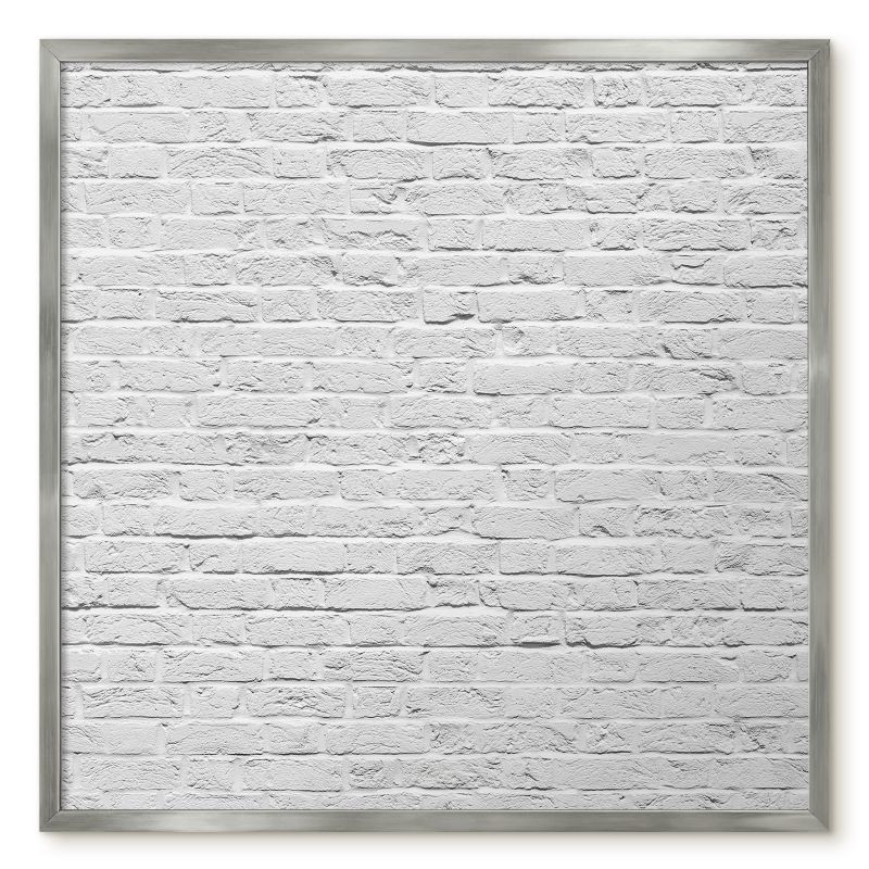 Tablica Magnetyczna Do Notatek Tulup 50x50 cm Ceglana ściana 1 - Srebrna rama Do biura, salonu 1 szt.