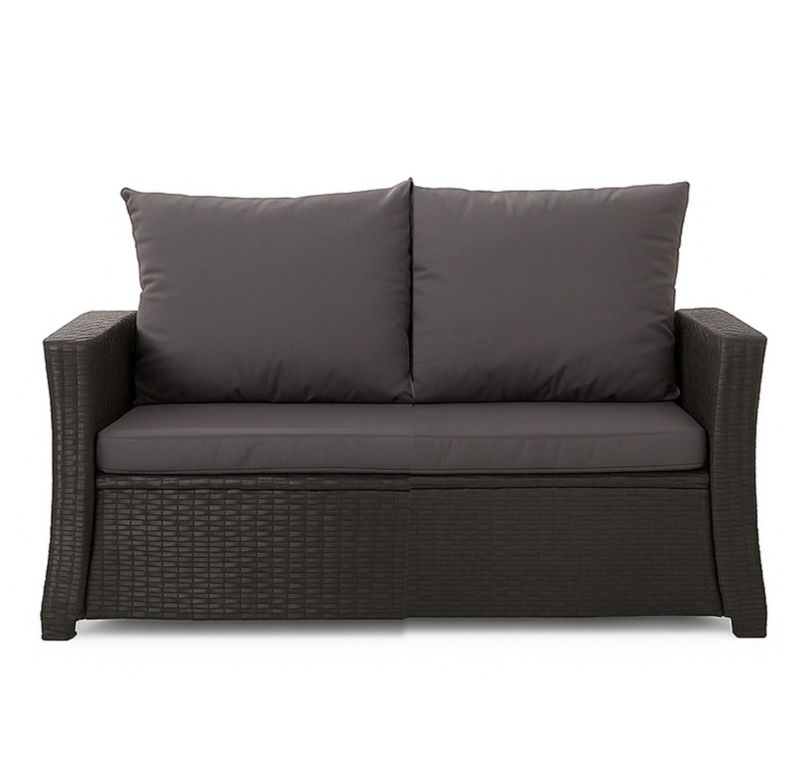 Poduszka ogrodowa na sofę rattanową 3-os, Setgarden, 130x60x50cm Antracyt Poduszki na meble ogrodowe-Technorattan, Mix, 1szt