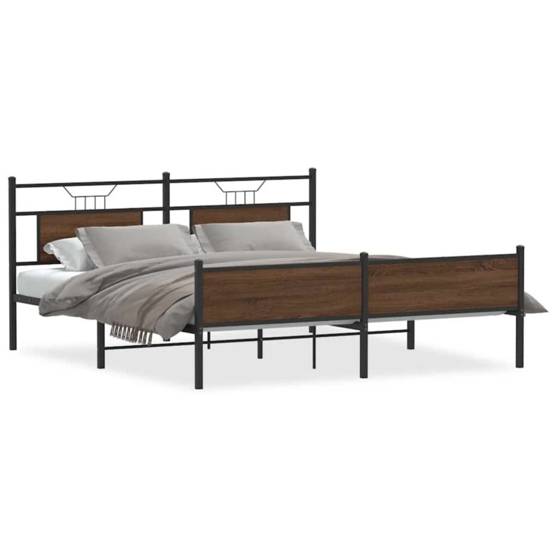 Łóżko metalowe WaszeMeble 183x213 cm brąz WM-3325137 1 szt.