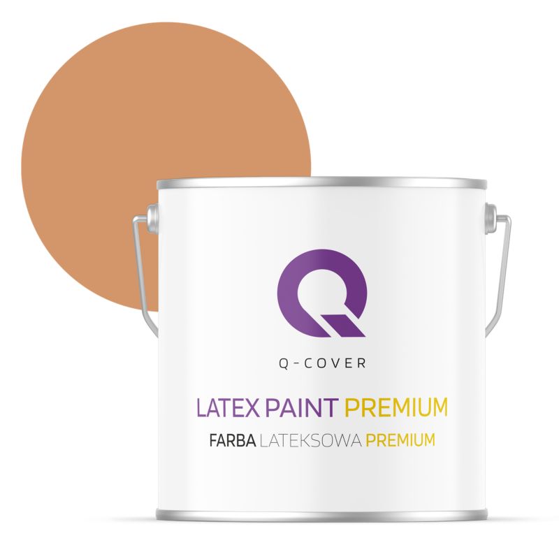 Farba Lateksowa Premium Plamoodporna do Ścian i Sufitów Q-Cover Herbaciany H6135 Głęboki Mat 5L
