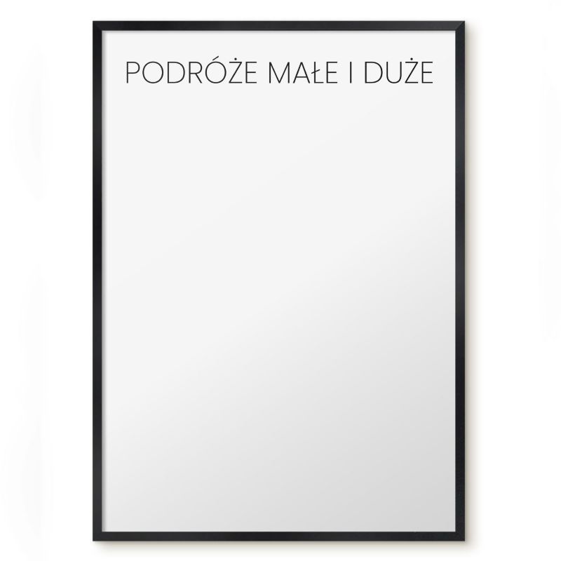Tablica Na Magnesy Z Wakacji Tulup 50x70 cm Podróże małe i duże 3 - Czarna rama Do salonu, sypialni 1 szt.