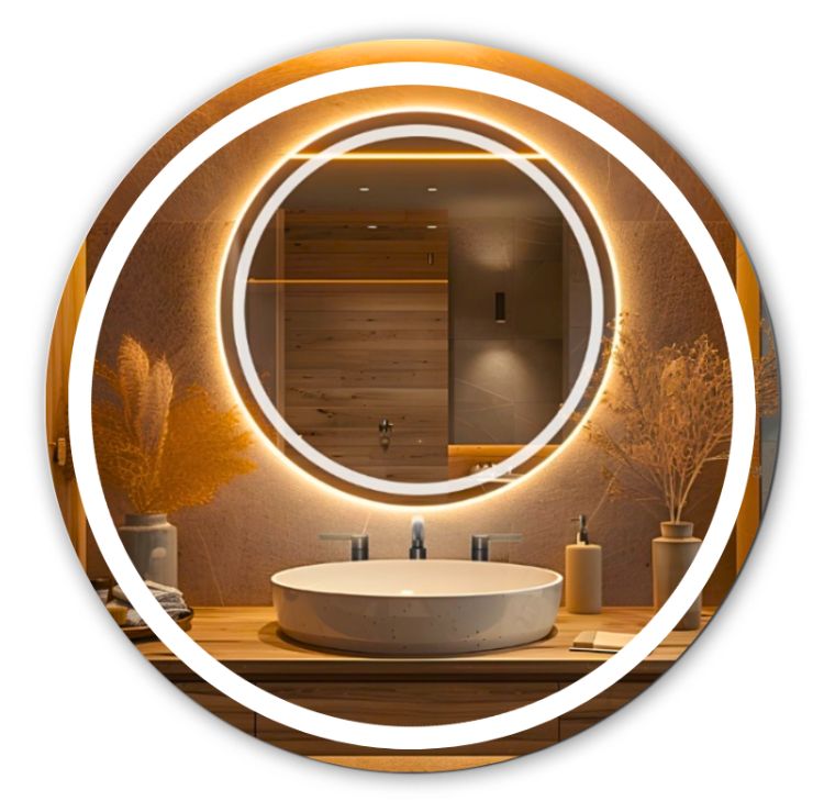 Lustro Led METANOIA 95 cm Okrągłe Podświetlane Ledy COB 480 diod/m Premium 1 szt