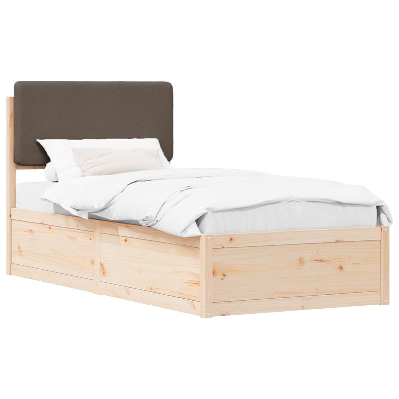 Łóżko Drewniane WaszeMeble 90x200 cm Brązowe WM-877657 1 szt.