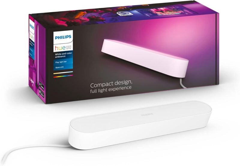 Lampka Biurkowa Hue Play Philips HUE Podłużna LED 6.7W 500lm IP20 RGB TW Biała 25cm Inteligentna White and Color Ambiance 1 szt.