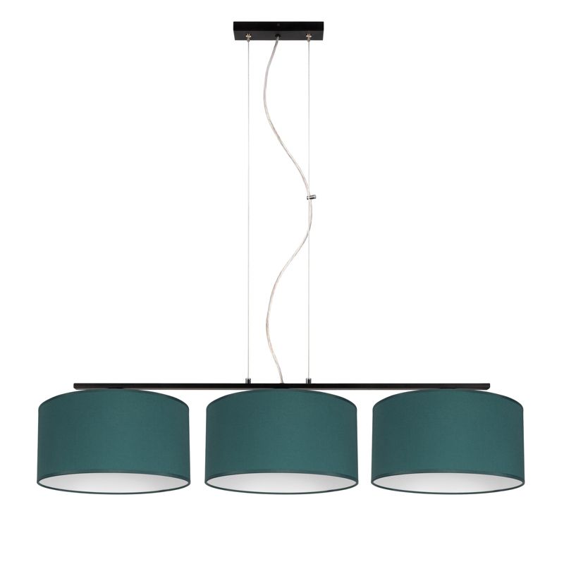 Lampa sufitowa wisząca ASTRA HEXE E27 tkanina 3 x 60W zielony H0437 1 szt.