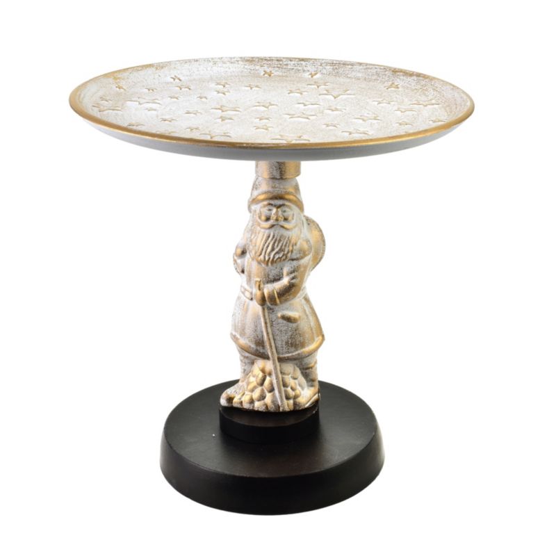 Patera drewnopochodna Santa Lila Santa 30,5x30,5x8 biało-złota 1 szt