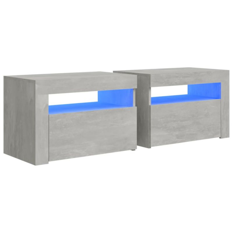 Stoliki nocne WaszeMeble betonowy szary WM-3080738 2 szt.