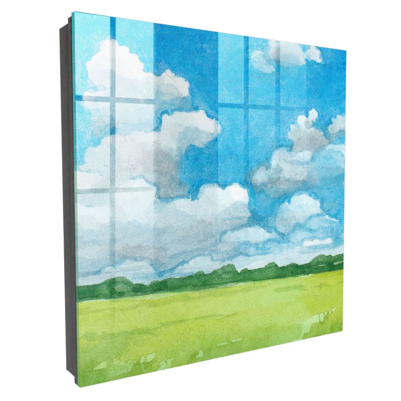 Skrzynka Na Klucze Tulup 30x30 cm Letni krajobraz - Czarna - Otwierana na lewo 1 szt.