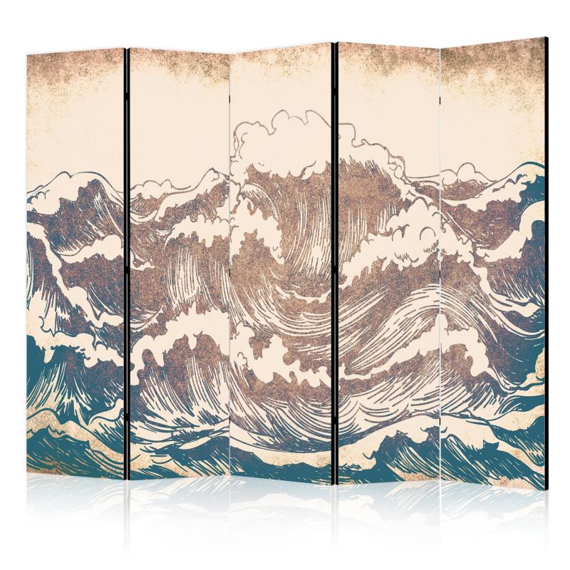 Parawan Muralo Dwustronny Ocean Fale Krajobraz Wodny 225x172cm 1 szt.