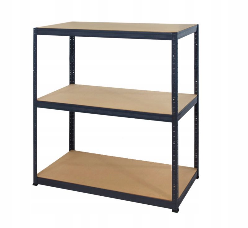 Regał metalowy MODO24 magazynowy warsztatowy grafit premium helios 90x150x30cm 3 półki po 275 kg 1 szt.