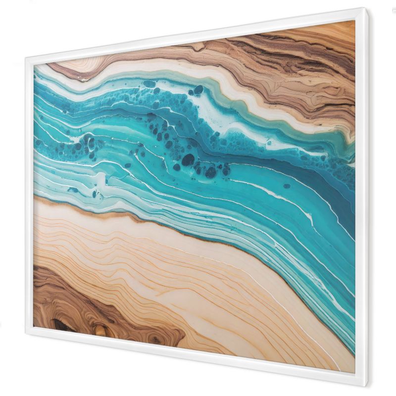 Tablica magnetyczna do salonu Wallfluent 80x60 Ziemskie warstwy w białej ramie 1szt
