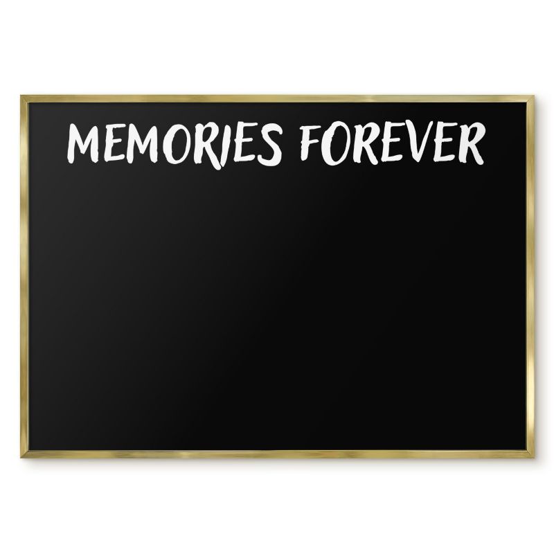 Tablica Magnetyczna Wielofunkcyjna Ścienna Tulup 100x70 cm Memories forever 5 - Złota rama Do salonu, sypialni 1 szt.