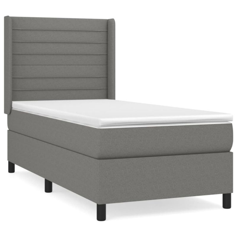 Łóżko kontynentalne WaszeMeble 90x190 cm ciemnoszara WM-3131474 1 szt.