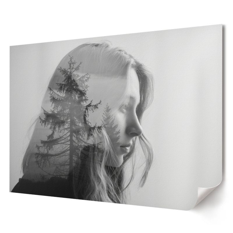 Plakat canvas Wallfluent Format A3 Drzewo twarz Kolektyw Parallel Form 1 szt.