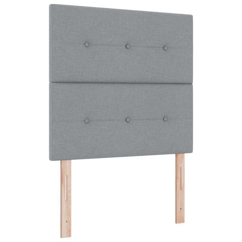 Łóżko z materacem WaszeMeble 80x200 cm Jasnoszary tkanina WM-3339574 1 szt.