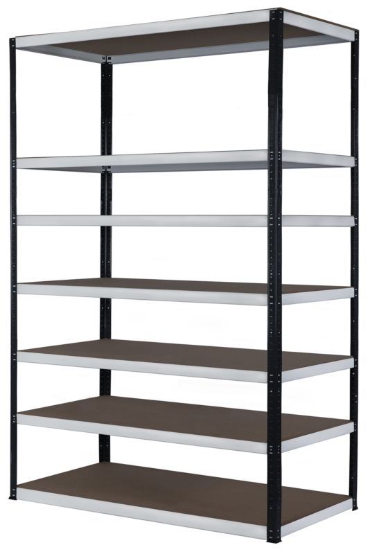 Regał metalowy MODO24 magazynowy grafitowo-biały helios 270x180x30cm 7 półek po 175 kg 1 szt.