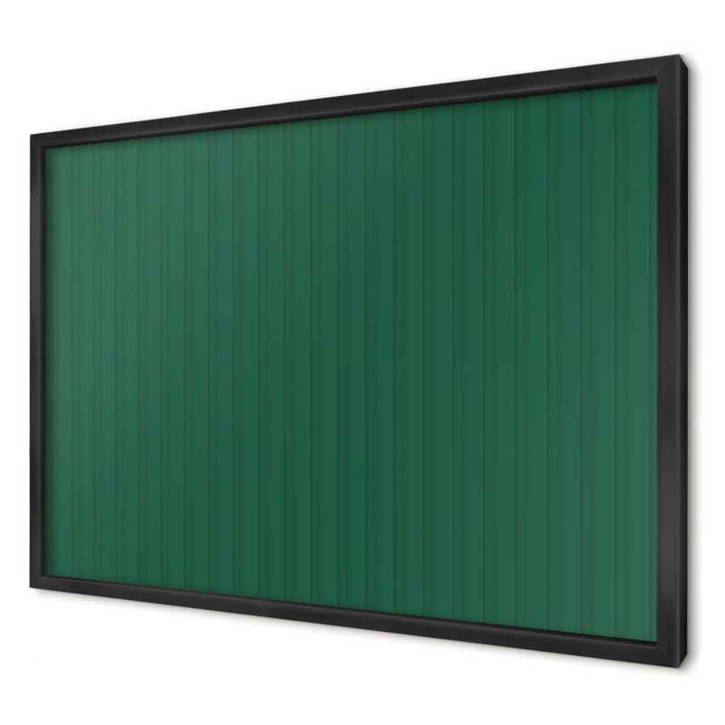 Tablica magnetyczna do salonu Wallfluent 60x40 Zielone pasy w czarnej ramie 1szt