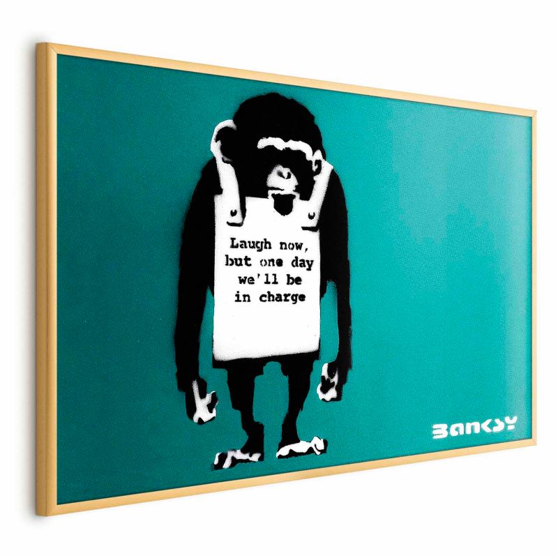 Plakat Artgeist Zła małpa 60x40 cm z ramą złotą bez marginesu 1 szt