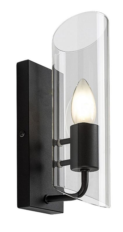 Kinkiet ścienny Rabalux Teodoro czarno-przezroczysty do łazienki 1 x E14 x IP44 wym: 27 x 8 x 12 cm - 1 szt.