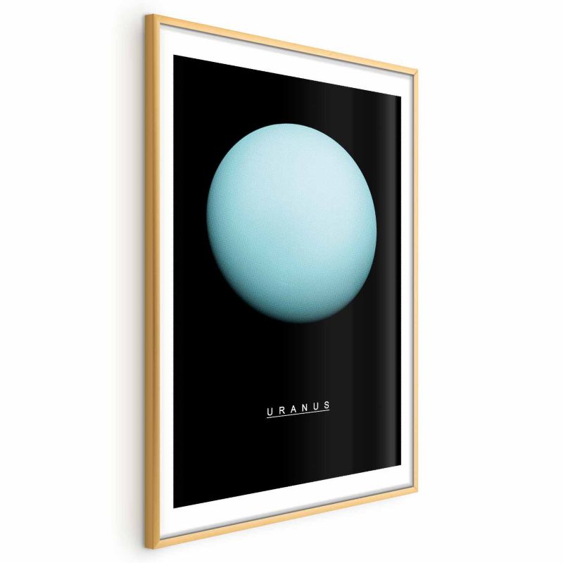 Plakat Artgeist Uran 60x90 cm z ramą złotą z marginesem 1 szt