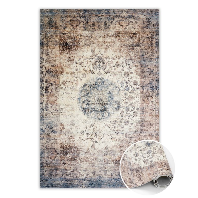 Dywan Tulup Winylowy 60x90 cm Perska geometria Do Salonu Dekoracyjny 1 szt.