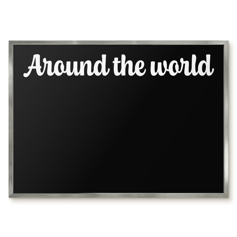 Tablica Magnetyczna Do Biura Tulup 70x50 cm Around the world 6 - Srebrna rama Do salonu, sypialni 1 szt.
