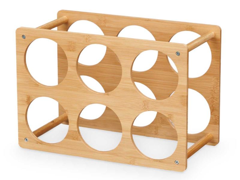 Stojak na wino bambusowy KINVARA 6 butelek 35x24x4 cm 1 szt.