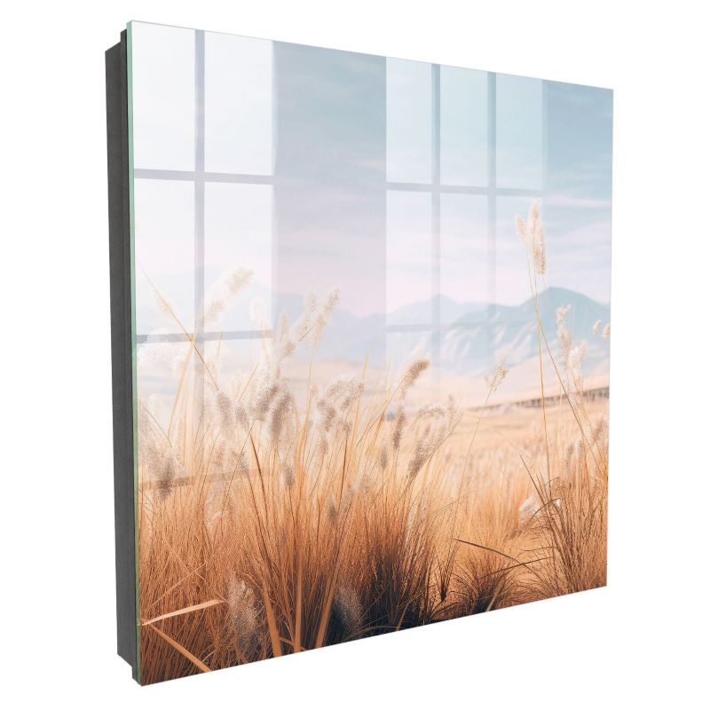 Metalowa Skrzynka Na Klucze Tulup 30x30 cm Trawy pejzaż - Czarna - Otwierana na prawo 1 szt.