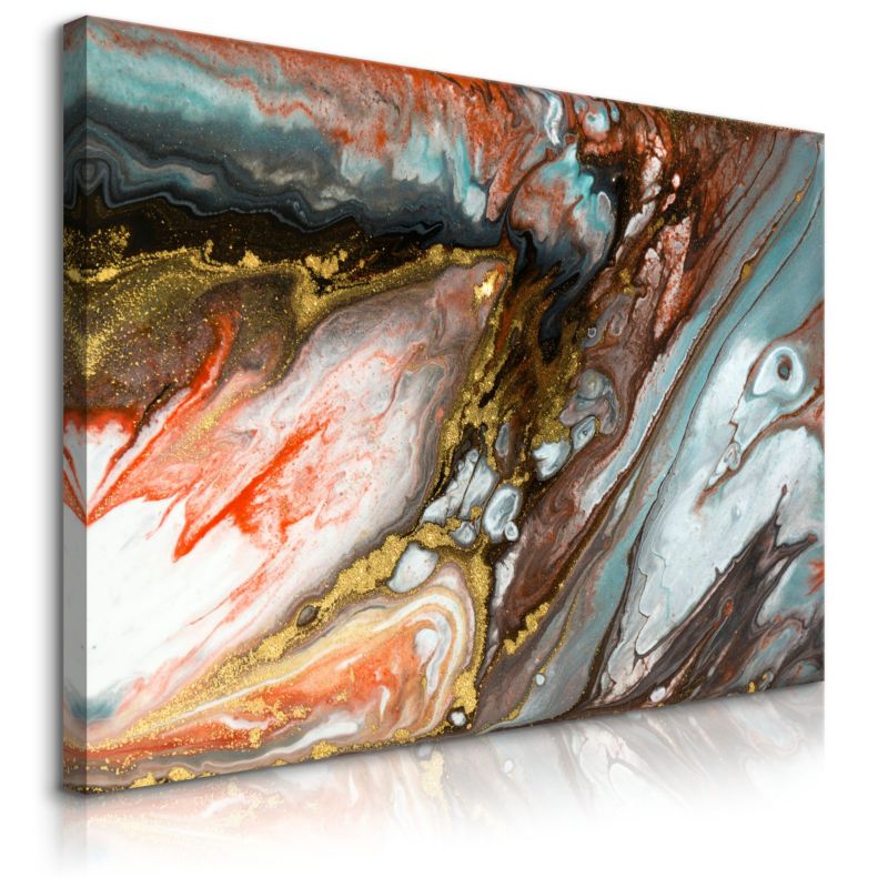 Obraz Muralo Do Salonu Abstrakcja Kolorowy Marmur Styl Glamour 120x80 cm 1 szt.
