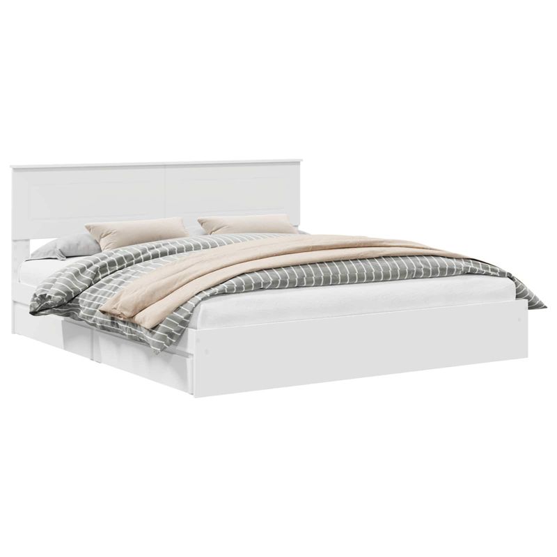 Łóżko WaszeMeble z Szufladami 180x200 cm Białe WM-3408431 1 szt.