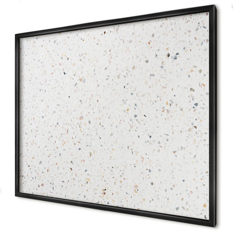 Tablica magnetyczna dekoracyjna Wallfluent 80x60 Terazzo wzór w czarnej ramie 1szt