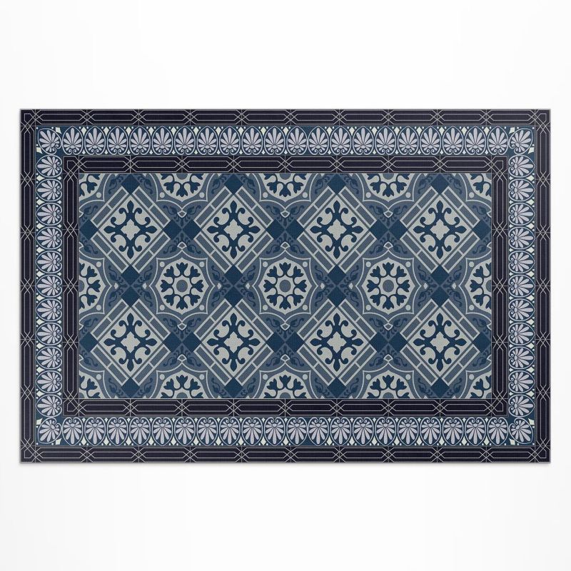 Dywan Winylowy Zewnętrzny Wallfluent 100x150 cm Granatowa talavera piękny wzór vintage 1 szt.