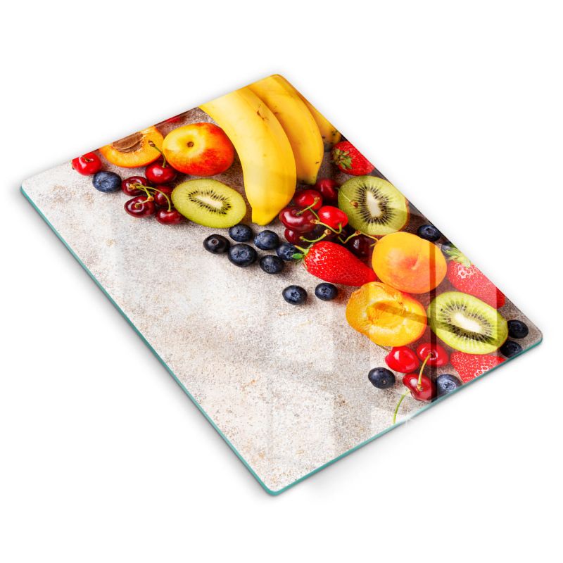 Szklana deska do krojenia Wallfluent 40x52 cm Wakacyjne owoce 1 szt.