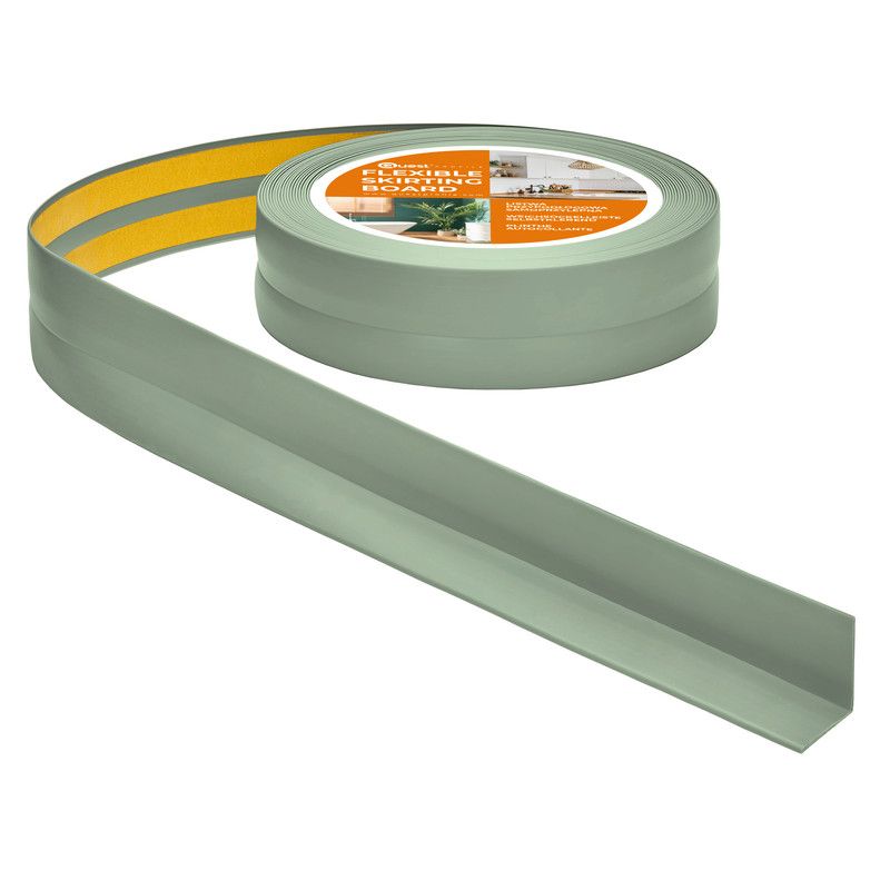Listwa przypodłogowa samoprzylepna PVC 30x30 mm QUEST, listwa wykończeniowa, elastyczna - 20 m, jasnozielony, 1 szt.