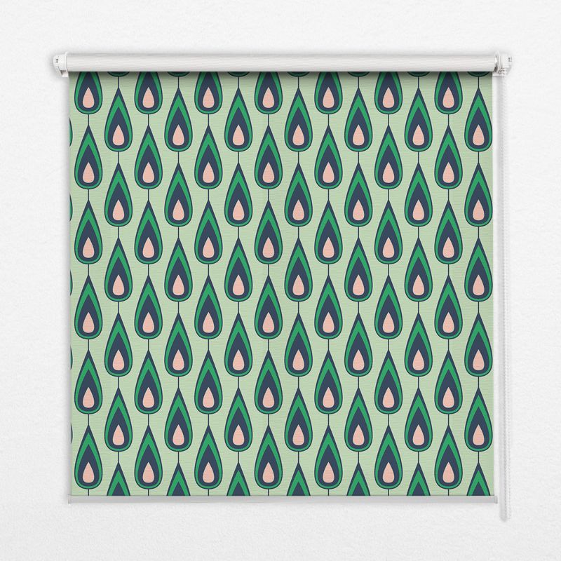 Roleta Do Sypialni Tulup 100x100 cm Rysowane Avocado Montaż do ściany/sufitu 1 szt.