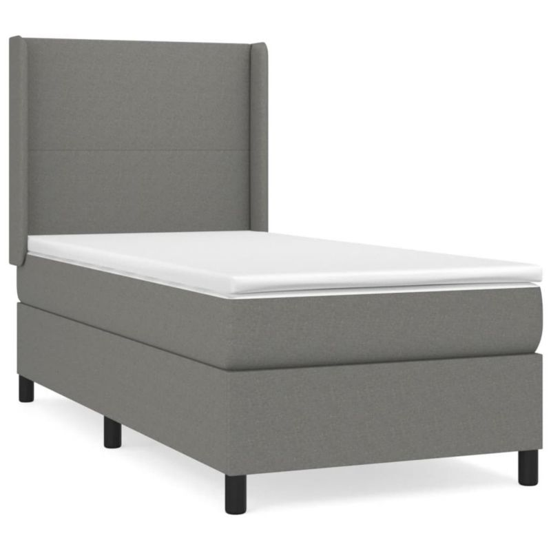 Łóżko kontynentalne WaszeMeble 100x200 cm ciemnoszara WM-3131250 1 szt.