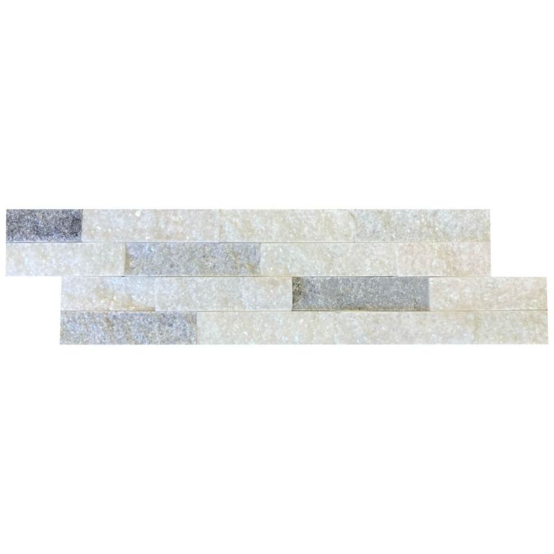 Kamień Elewacyjny Dekoracyjny Domelia Kwarcyt Stackstone 10x36 Biało-Szary 0,39m2 1 op.