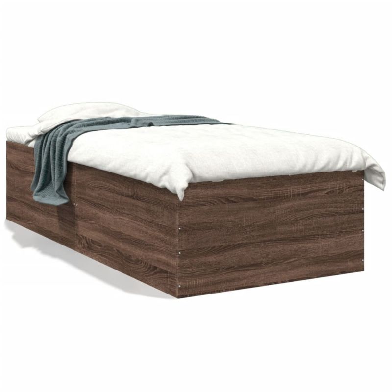 Łóżko drewniane WaszeMeble 100x200 cm brązowy WM-3280964 1 szt.