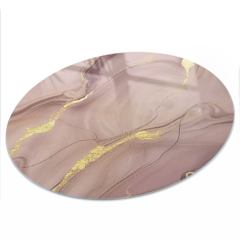 Blat Do Stołu ArtPrintCave fi100 cm Subtelna elegancja 1 - Blat Szklany Okrągły 1 szt.