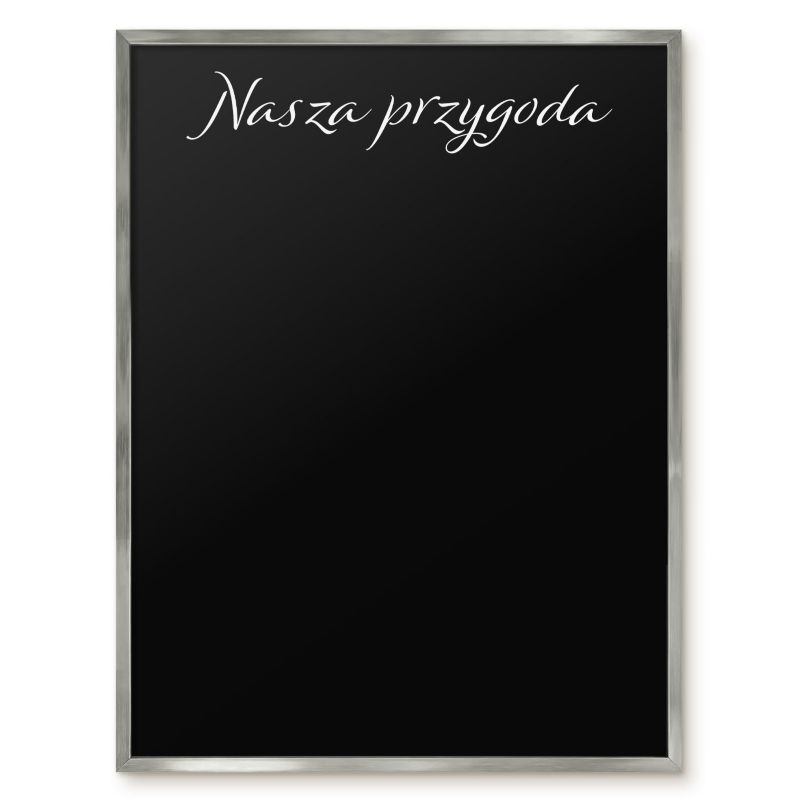 Tablica Magnetyczna Do Biura Tulup 60x80 cm Nasza przygoda 9 - Srebrna rama Do salonu, sypialni 1 szt.