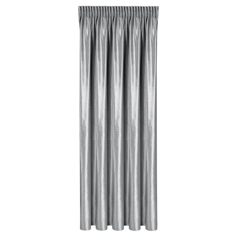 Zasłona dekoracyjna gotowa na taśmie Eurofirany 140x270 cm srebrzysta 1 szt.