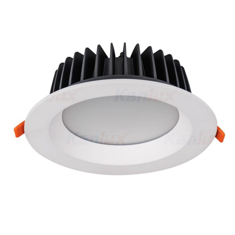Oprawa sufitowa wpuszczana Kanlux Tiberi łazienkowa biała LED 40W 4000K 4200lm IP44 wym: 23 x 23 cm okrągła - 1 szt.