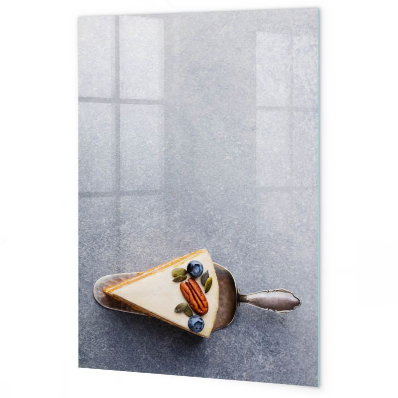 Szklana Tablica Do Pisania Magnetyczna Tulup 70x100 cm Kawałek ciasta Menu do kawiarni Czarny marker 1 kpl