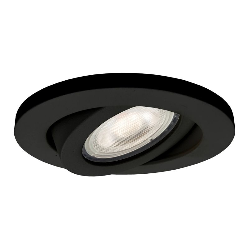 Oprawa sufitowa wpuszczana Light Prestige Lagos czarna ruchoma 1 x GU10 x 50W IP20 wym: 1,8 x 8,6 x 8,6 cm okrągła - 1 szt.