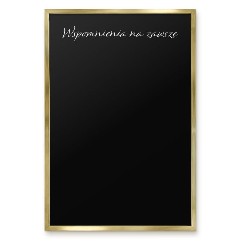 Tablica Magnetyczna Do Biura Tulup 40x60 cm Wspomnienia na zawsze 9 - Złota rama Do salonu, sypialni 1 szt.